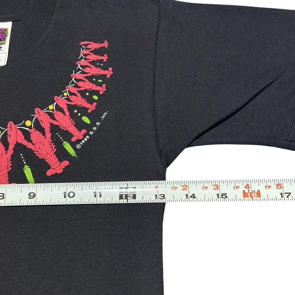 Vintage Louisiana Crawfish Boil Necklace‎ Puff Print T-Shirt Size 6/8 Youth - Picture 6 of 7